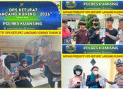 Satlantas Polres Kuansing Sosialisasikan Keselamatan Berlalu Lintas dan Tips Mudik Lebaran di Samsat Teluk Kuantan