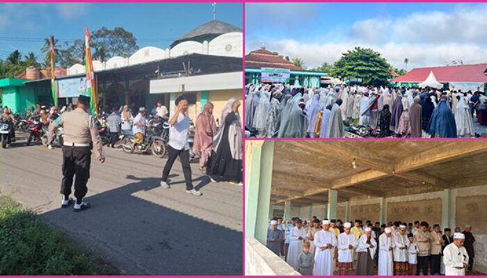 Polres Kuansing Amankan Pelaksanaan Sholat Idul Fitri Muhammadiyah 1447 H di Berbagai Wilayah