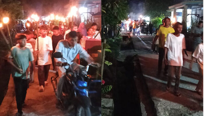 Meriahkan Malam Idulfitri, Warga dan Jemaah Masjid Al Wahidin Muara Siberut Gelar Takbiran Keliling