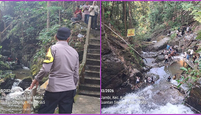Polsek Kuantan Mudik Laksanakan Pengamanan Wisata Guruh Gemurai Saat Libur Idul Fitri 1447 H