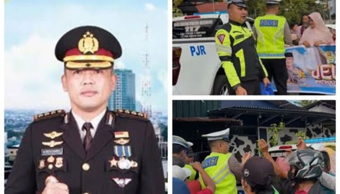Patroli JELBUSA Warnai Senja Ramadan di Padang, Ditlantas Polda Sumbar Perkuat Pengamanan dan Aksi Sosial