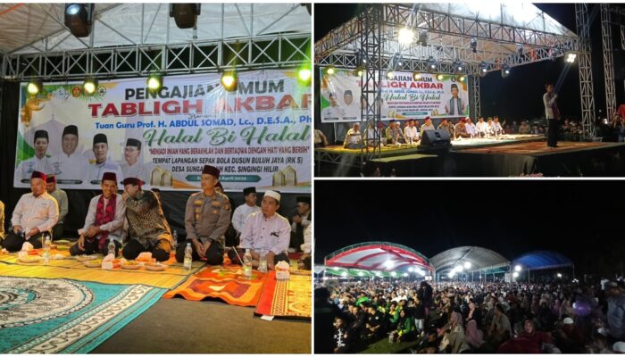 Kapolres Kuansing Hadiri Tablig Akbar, Pererat Silaturahmi Bersama Ribuan Warga Sungai Buluh