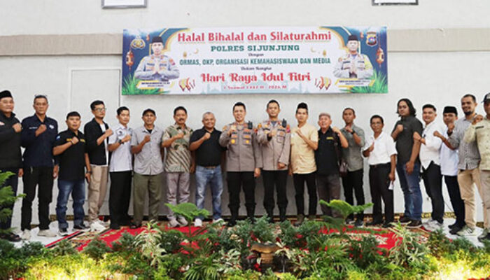 Polres Sijunjung Perkuat Sinergi dengan Ormas dan Media Lewat Halal Bihalal