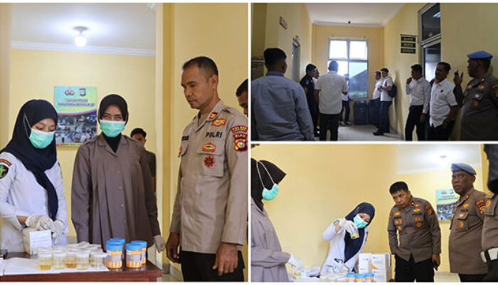 Polres Kuansing Laksanakan Tes Urine Personel, Kapolres Tegaskan Komitmen Bebas Narkoba