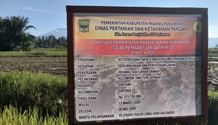 Proyek Sawah APBN Rp271 Juta Molor: Jadwal Diduga Manipulatif, PPK Bungkam