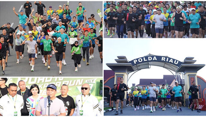 Polda Riau Launching Riau Bhayangkara Run 2026, Kapolda Ajak Masyarakat Jaga Lingkungan dan Perkuat Persatuan