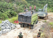 Satgas Bakti TNI AD Mulai Persiapan Pembangunan Jembatan Penghubung Bukit Pamewa–Betumonga