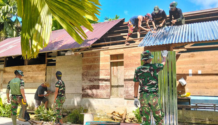 Satgas Karya Bakti TNI AD Rehab RTLH Ibu Nina Anti Capai 80 Persen