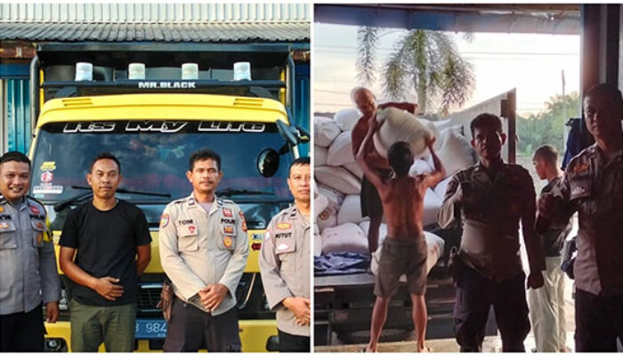 Polisi Cinta Petani, Polsek Pangean Kawal 2 Ton Jagung Pipil Ke Bulog Pekanbaru