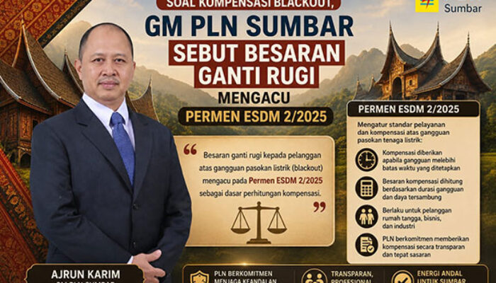 Kompensasi Blackout Sumatra Belum Final, PLN Sumbar: Tunggu Hasil Investigasi Kementerian ESDM