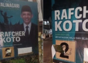 Baliho Rafcher Koto Kembali Dirusak, Demokrasi Sungai Buluh Selatan Diteror Cara-Cara Pengecut