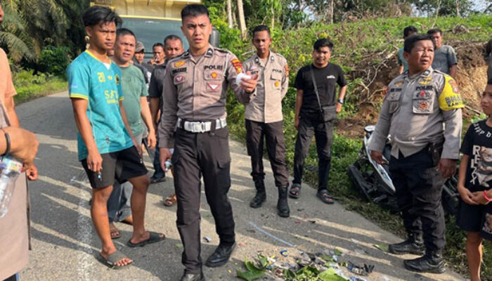 Unit Gakkum Sat Lantas Olah TKP Kecelakaan Beruntun, Satu Pelajar Meninggal Dunia
