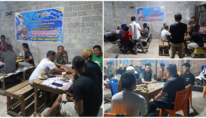 Turnamen Domino Semarakkan Hari Bhayangkara ke-80 di Logas Tanah Darat
