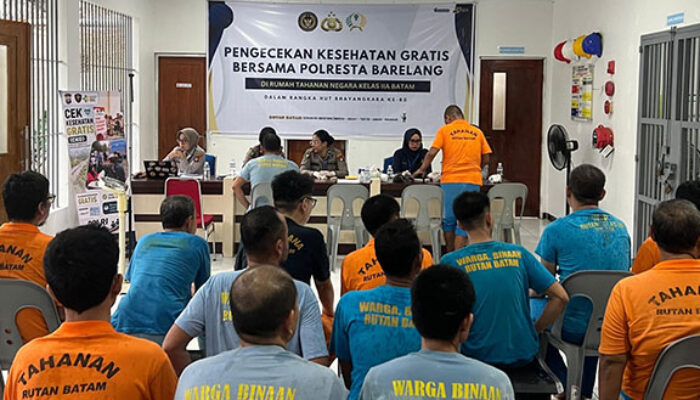 HUT Bhayangkara ke-80, Polresta Barelang dan Rutan Batam Gelar Pemeriksaan Kesehatan Gratis bagi Warga Binaan