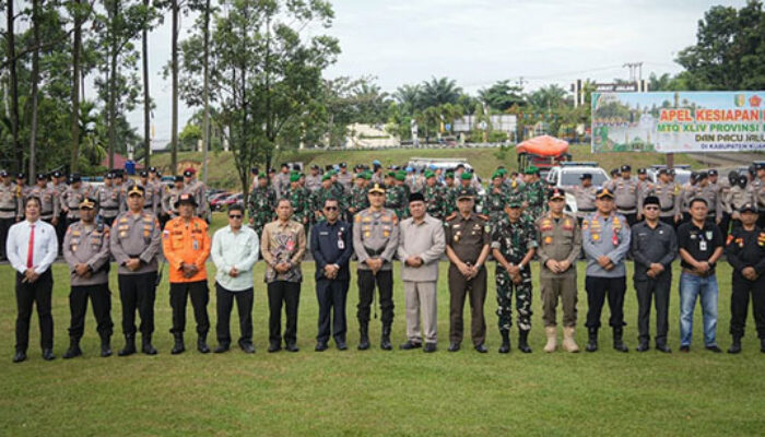 Kapolres Kuansing Pimpin Apel Gelar Pasukan Pengamanan MTQ XLIV Provinsi Riau dan Pacu Jalur Rayon II Tahun 2026