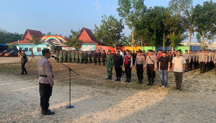 Wakapolres Kuansing Pimpin Apel Pengamanan MTQ ke-44 Riau dan Pacu Jalur Rayon II, 752 Personel Gabungan Disiagakan