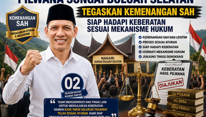 Pihak 02 Pilwana Sungai Buluah Selatan Tegaskan Kemenangan Sah