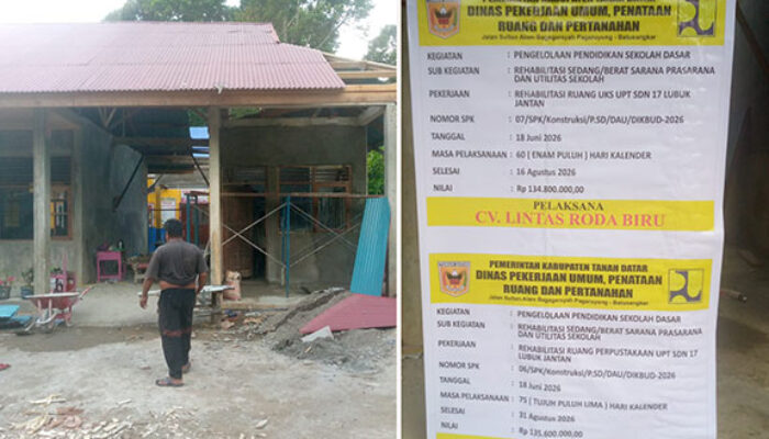 Dua Proyek, Satu Plang : Dugaan Permainan Proyek Rehabilitasi Sekolah di Tanah Datar Mulai Terkuak