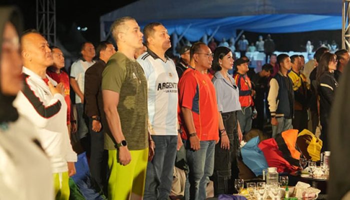 Nobar Final Piala Dunia 2026 di Mapolda Riau Meriah, Hiburan, Stand Up Comedy hingga Doorprize Warnai Acara