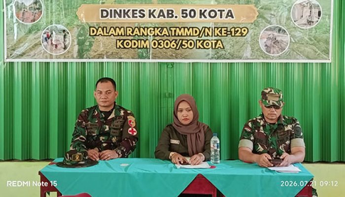Wujudkan Germas, TMMD ke 129 Lakukan Penyuluhan Kesehatan