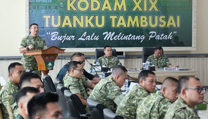 Kodam XIX Tuanku Tambusai Gelar Paparan Strategis, Kesiapan Lat Ops dan Satgas Pamtas Jadi Prioritas