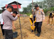 Polres Kuansing Dukung Ketahanan Pangan Nasional, Tanam Benih Jagung Pipil di Desa Pulau Kopuang Sentajo