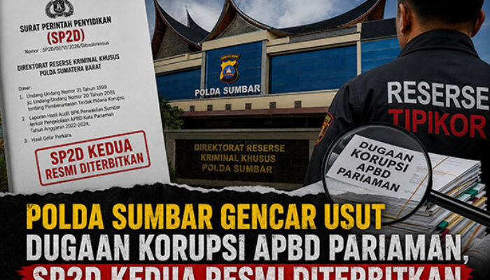 Polda Sumbar Gencar Usut Dugaan Korupsi APBD Pariaman, SP2D Kedua Resmi Diterbitkan