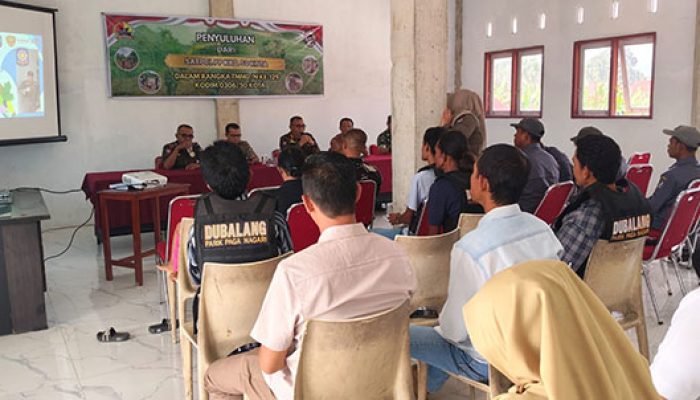 Berikan Edukasi kepada Linmas, Satgas TMMD ke-129 Gandeng Satpol PP