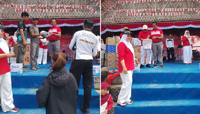 Kadis Kesehatan Lamuddin Siregar Serahkan Doorprize Gerak Jalan Santai HUT ke-81 RI