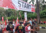 Danramil 04/Sikakap Bersama Forkopimcam Ikuti Gerak Jalan Santai Sambut HUT ke-81 Kemerdekaan RI