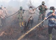 Hotspot Kampar Tinggal Dua Titik, 283 Personel Gabungan Intensifkan Pendinginan Karhutla