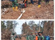 Hadapi Medan Sulit dan Cuaca Panas, Kodam XIX/Tuanku Tambusai Terus Padamkan Karhutla di Rengat