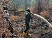 Kodam XIX/Tuanku Tambusai Bersama Tim Gabungan Sisir Titik Asap Karhutla di Pelalawan
