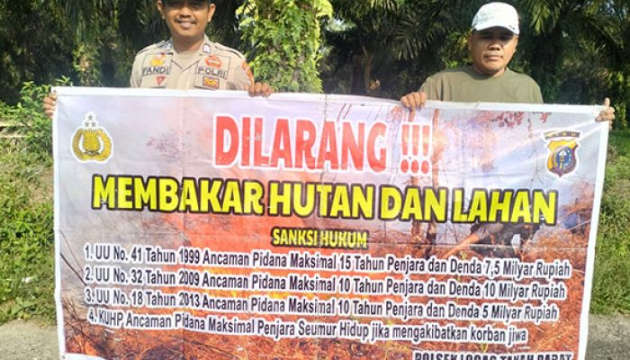 Polsek Jajaran Polres Kuansing Gencarkan Pencegahan Karhutla, Warga Diajak Bersama Jaga Lingkungan