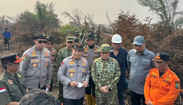 Kapolda Riau dan Pangdam XIX/Tuanku Tambusai Cek Karhutla di Inhu, Tegaskan Penanganan Kolaboratif