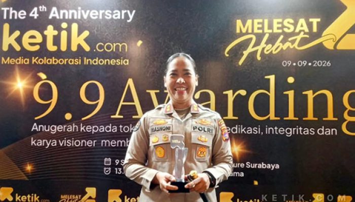 Dinilai sebagai Penggerak Kamtibmas Responsif, AKBP Masnoni Raih Penghargaan Ketik.com