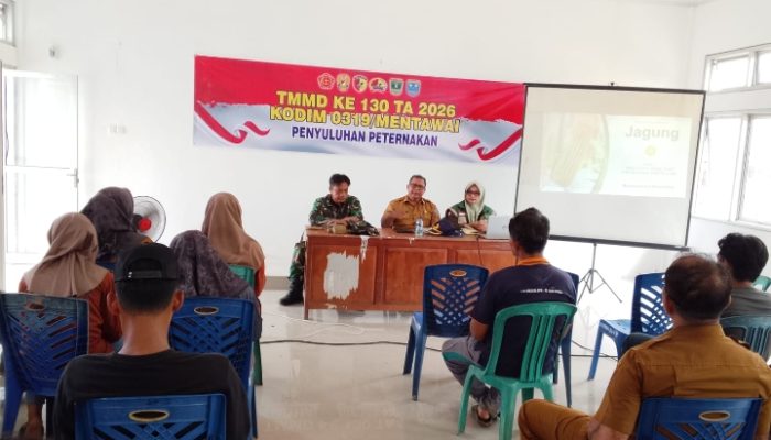 Satgas TMMD ke-130 Kodim 0319/Mentawai Gelar Penyuluhan Pertanian dan Perikanan