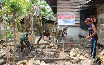 Satgas TMMD ke-130 Gas Pengerjaan Tiga Unit MCK di Desa Goisoinan, Warga Segera Nikmati Sanitasi Layak