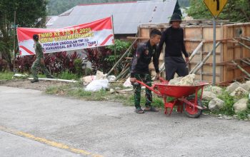 Satgas TMMD ke-130 Bersama Warga Kebut Pipanisasi 2.000 Meter di Dusun Pogari