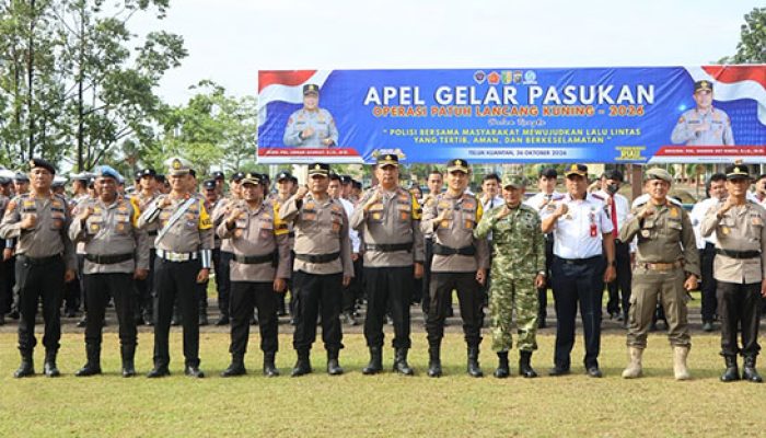 Kapolres Kuansing Pimpin Apel Operasi Patuh Lancang Kuning 2026