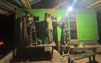 Warna Hijau Mulai Hiasi RTLH Milik Oltisan dan Clara di Desa Goisoinan
